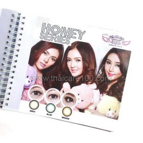 Korean colored lenses that increase the eye. Model Honey