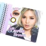 Korean colored lenses that increase the eye. Model Barbie