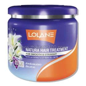 Mask for straightening and feeding hair with white lily Lolane