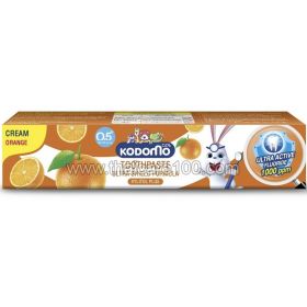 Children's toothpaste-flavored cream with orange and strawberry with double protection Kodomo Cream c 5 months