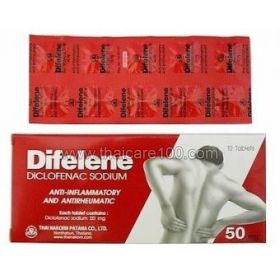 Strong pain reliever Diclofenac Difelene Diclofenac Sodium (10 tabl)