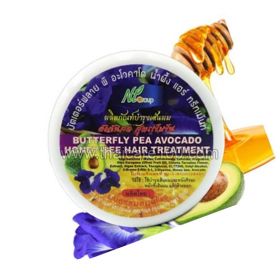 Butterfly Pea Avocado Honey Hair Mask with blue tea, honey and avocado