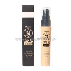 Matte cream base "Full coverage" Mistine 24 Cover All Foundation