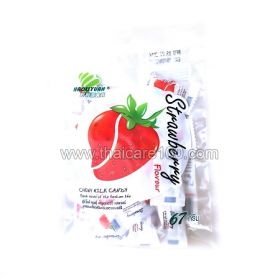 Dairy chewy candy with jelly center of natural fruit