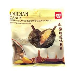 Thai soft toffee flavored with durian fruit king Mitmai