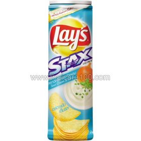 Chips Leys "Sour cream and onion" Stax Sour Cream & Onion in a tube (100 g)