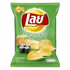 Chips Lace with taste Nori Potato Chips Lay's Nori Seaweed Flavoured (75 g)