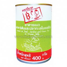 Cat food Sardines and ocean fish in shrimp jelly Happy Baht Canned