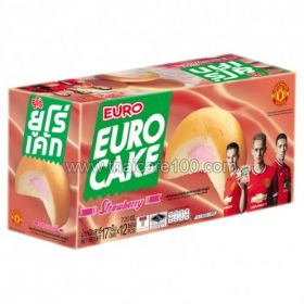 Biscuit cakes with strawberry cream EURO Brand Puff Cake Strawberry (6 pcs)