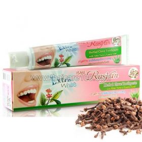 Extra Whitening Toothpaste based on clove oil Extra White Isme Rasyan Herbal Clove Toothpaste sheet with Guava and Aloe Vera