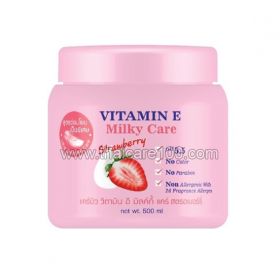 Gentle body cream with strawberries Carebeau Milky Care