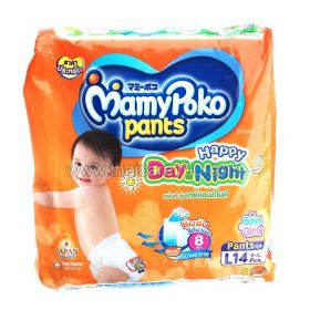 Japanese panty-diapers Mamy Poko Happy Day & Night L (9-14 kg) 14 pieces