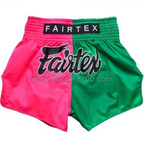 Muay Thai Shorts Pink/Green Fairtex