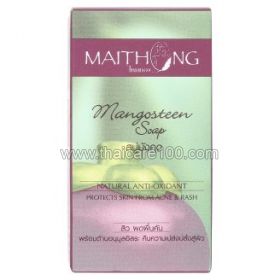 Mangosteen soap against acne and rashes on the skin of Maithong