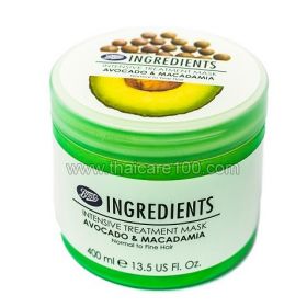 Mask for hair from Boots with macadamia and avocado Ingredients Intensive Treatment Mask