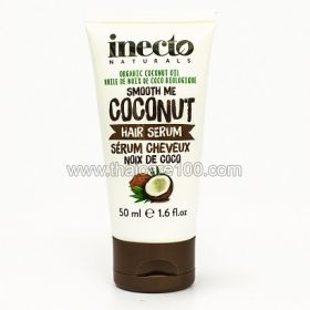 Do not flush the serum for hair restoration from Inecto «Pure Coconut» on the basis of 100% coconut oil.