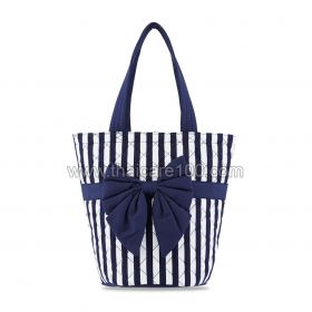 NaRaYa Navy Quilted Bag with Bowknot