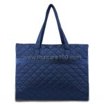 Quilted satin bag with bow NaRaYa Dark Blue