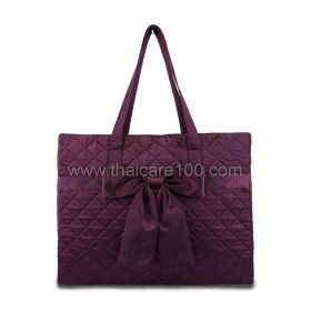 Quilted satin bag with bow NaRaYa Bordo