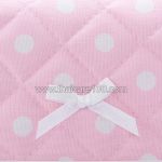 Quilted NaRaYa Polkadot cosmetic bag with mirror