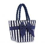 Naraya Striped Quilted Handbag with Bow