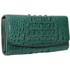 Women's purse made of genuine crocodile leather