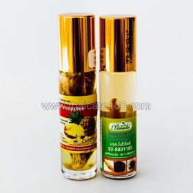 Thai handheld inhaler with natural herbs and pineapple