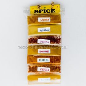 Set of assorted dried spices and seasonings