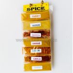 Set of assorted dried spices and seasonings