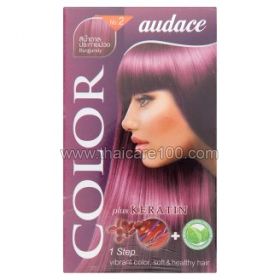 Persistent cream hair dye with keratin Audace Color Plus Keratin No2 color Burgundy