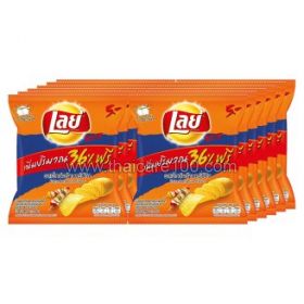 Potato chips Laise with taste extra barbecue Lay's Rock Extra BBQ (12 pieces)