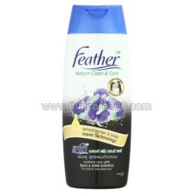 Shampoo with clitoris "Shining black hair" Feather Nature Clean & Care Black & Shine