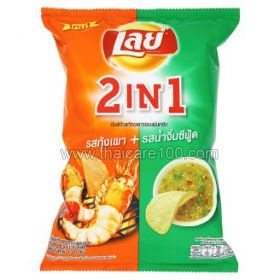 Chips Lace 2v1 with grilled shrimp and seafood sauce Lay's 2in1 Grill Prawn & Seafood Dipping Sauce Flavor (73g)