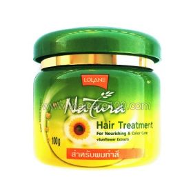 Mask for dry and colored hair Lolane Natura Hair Treatment Sunflower Oil with Sunflower